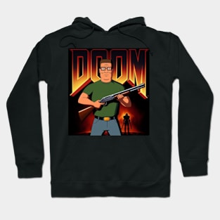 Hank Hill and Doom Guy Hoodie